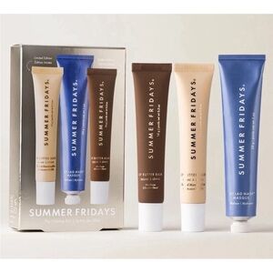 Summer Fridays The Holiday Trio Set Lip Butter Balm Hot Cocoa Marshmallow BNIB
